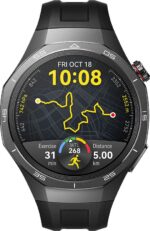 Huawei GT 5 PRO 46mm, 14 Days Battery, Built-in maps, Bluetooth,Pro-level sports Smartwatch (Black Strap, 46.0)