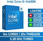 Intel Core i5 14600K (CPU Cooler Fan not Included) 3.5 GHz Upto 5.3 GHz LGA1700 Socket 14 Cores 20 Threads 24 MB Smart Cache Desktop Processor (Silver) - Image 2