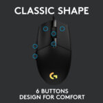 Logitech G102 Light Sync / Adj DPI Upto 8000, 6 Programmable Buttons, RGB Wired Ambidextrous Optical Gaming Mouse - Image 2