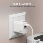 boAt 22.5 W Quick Charge 3 A Wall Charger for Mobile with Detachable Cable (White, Cable Included) - Image 3