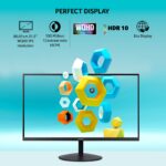 Acer 80.01 cm (32 inch) WQHD LED Backlit IPS Panel with HDR10, VGA, HDMI, 2X1W Inbuilt Speakers, Flicker-less, Blue light Shield, EcoDisplay, VisionCare, Tilt-able Stand, VESA wall Mount Ultra-Thin Monitor (SA322Q U) - Image 4