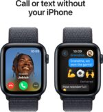 Apple Watch SE 2 GPS 44mm (2nd Gen) Midnight Aluminium with Ink Sport Loop (Ink Strap, Free Size) - Image 3