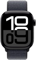 Apple Watch Series 10 GPS 42mm Jet Black Aluminium with Ink Sport Loop (Ink Strap, Free Size) - Image 2