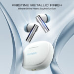 Number Navo Buds X1 w/ 50H Playtime, Dual Pairing, 13mm Speakers, ENC, 45ms Low Latency Bluetooth (White Sky, In the Ear) - Image 2