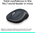 Logitech B175 / Optical Tracking, 12-Months Battery Life, Ambidextrous Wireless Ambidextrous Optical Mouse (2.4GHz Wireless, Black) - Image 3