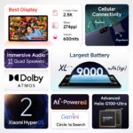 REDMI Pad 2 6 GB RAM 128 GB ROM 11.0 inch with Wi-Fi+4G Gaming Tablet (Graphite Grey) - Image 2