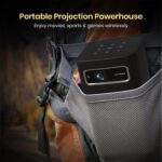 Portronics Pico 13, Stream Apps, Rechargeable, 4K Support, Compact, 3500 lm, 10W Speaker (3500 lm) Portable Projector (Black) - Image 2