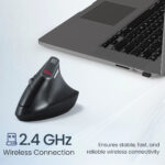 Portronics Toad Ergo Vertical Advanced Ergonomic /6 Button,Supports Wrist and Hand Posture Wireless Ambidextrous Optical Mouse - Image 3