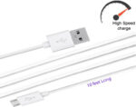 TROST Micro USB Cable 2 A 3 m Extra Long (3 Mtr) Charging/Sync A Plus Champ (Compatible with Karbonn A Plus Champ, White, One Cable) - Image 4