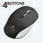 ZEBRONICS Jaguar Wireless Ambidextrous Optical Mouse Wireless Mouse, High Precision, 4 Buttons, Plug & Play Ambidextrous (2.4GHz Wireless, Black) - Image 2