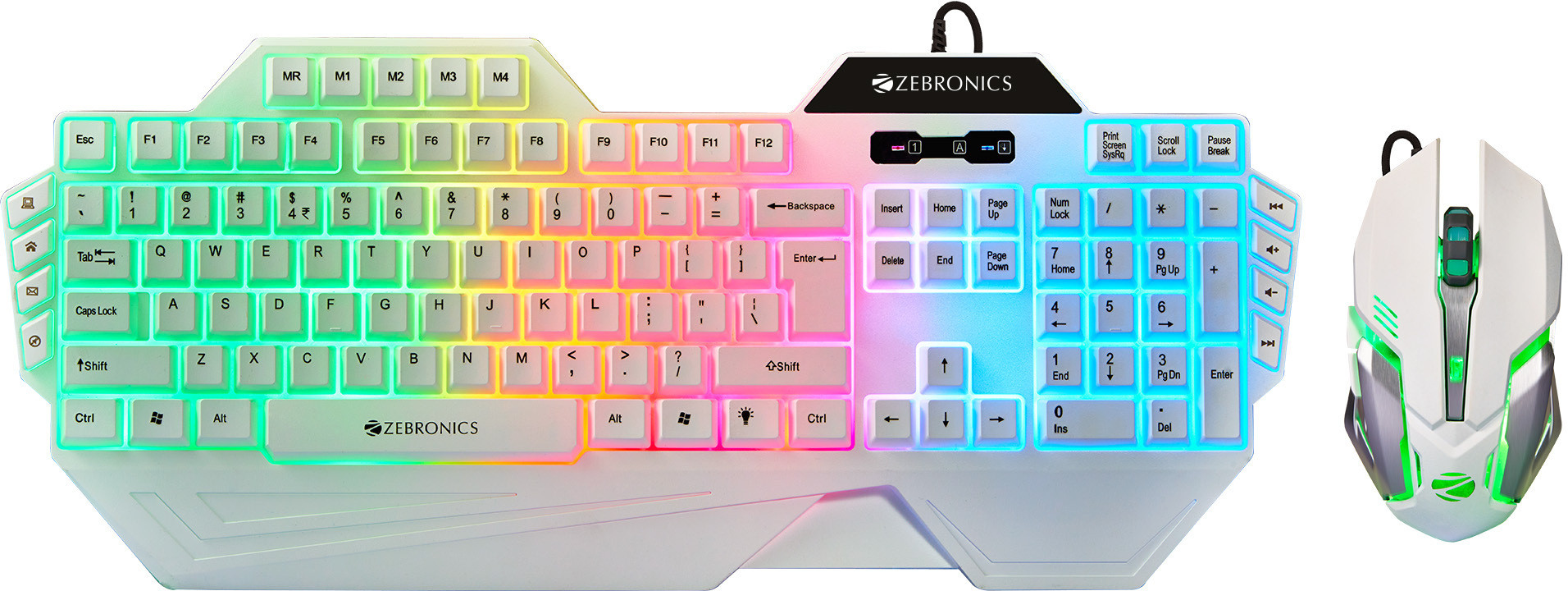 ZEBRONICS Zeb-Optimus(Zeb-KMC 2) Wired USB Standard Gaming Keyboard Compatible with Desktop, Laptop, Mac